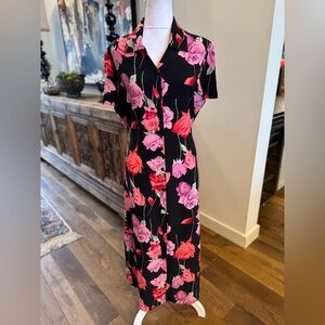 Notations Black Floral Dress